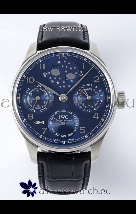 IWC Portuguese Perpetual Calendar Stainless Steel Swiss Replica Watch REF. IW503401