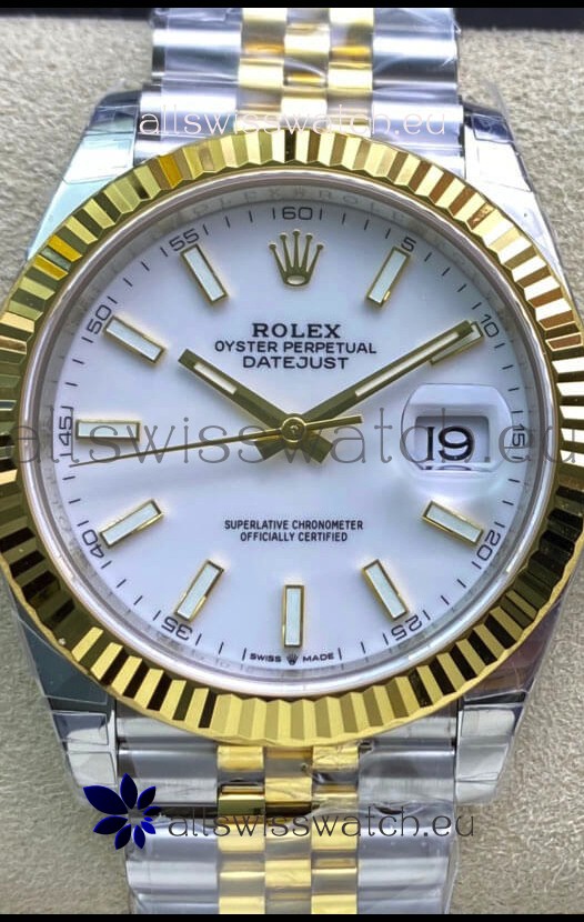 Rolex Datejust 126333 41MM Cal.3135 Swiss 1:1 Mirror Replica Watch in 904L White Dial 