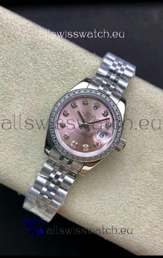 Rolex Datejust 279174 28MM Swiss Replica in 904L Steel in Pink Dial - 1:1 Mirror Replica