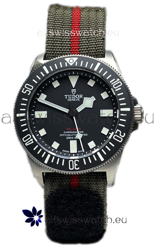 Tudor Pelagos FXD Titanium Casing 1:1 Mirror Replica Black Dial in Green Nato Strap