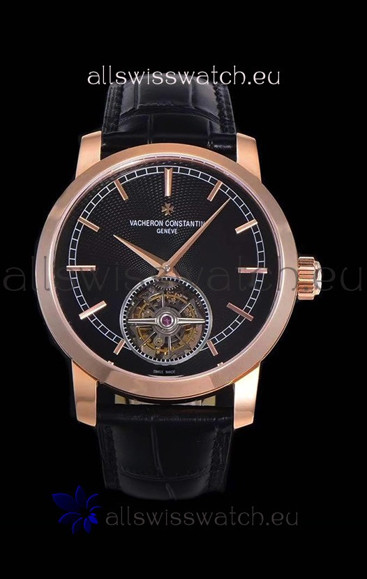 Vacheron Constantin Minute Repeater Tourbillon Swiss Replica Watch in Steel Casing 44MM Rose Gold Casing