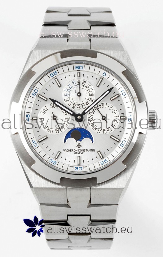 Vacheron Constantin Overseas Perpetual Calendar Ultra-Thin Steel Dial with Steel Strap