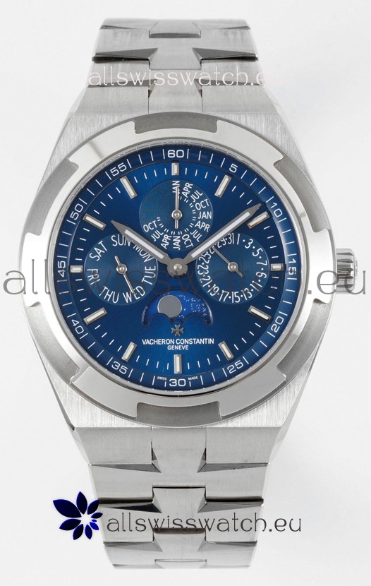 Vacheron Constantin Overseas Perpetual Calendar Ultra-Thin Blue Dial with Steel Strap