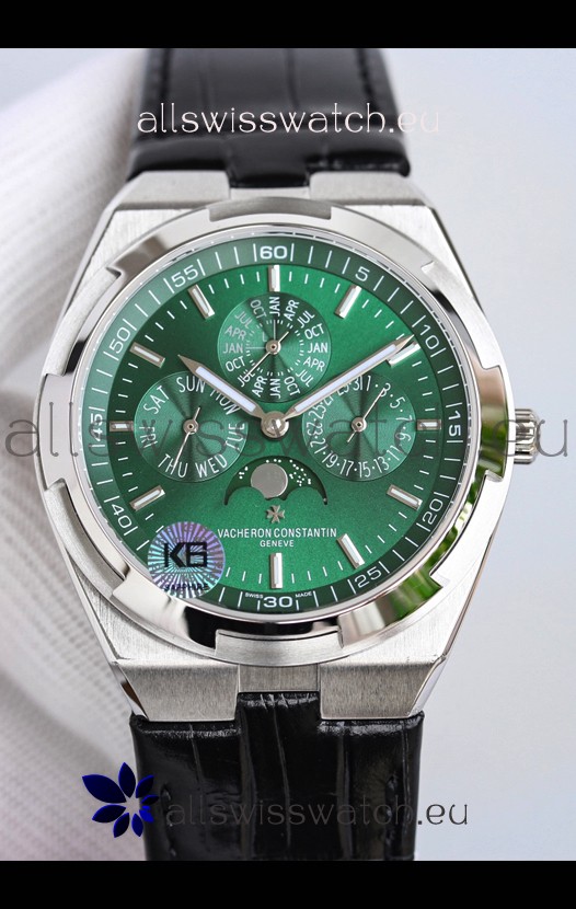 Vacheron Constantin Overseas Perpetual Calendar Ultra-Thin Green Dial with Leather Strap