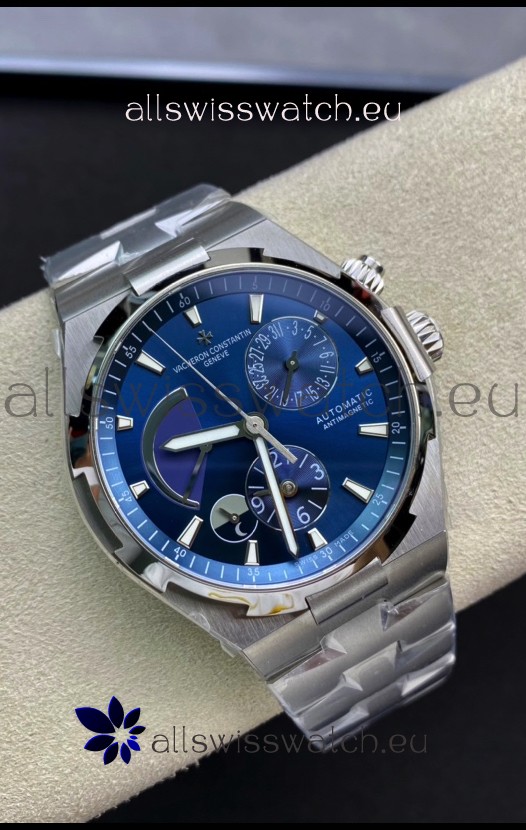 Vacheron Constantin Power Reserve Blue Dial Stainless Steel Casing/Strap Swiss Replica Watch