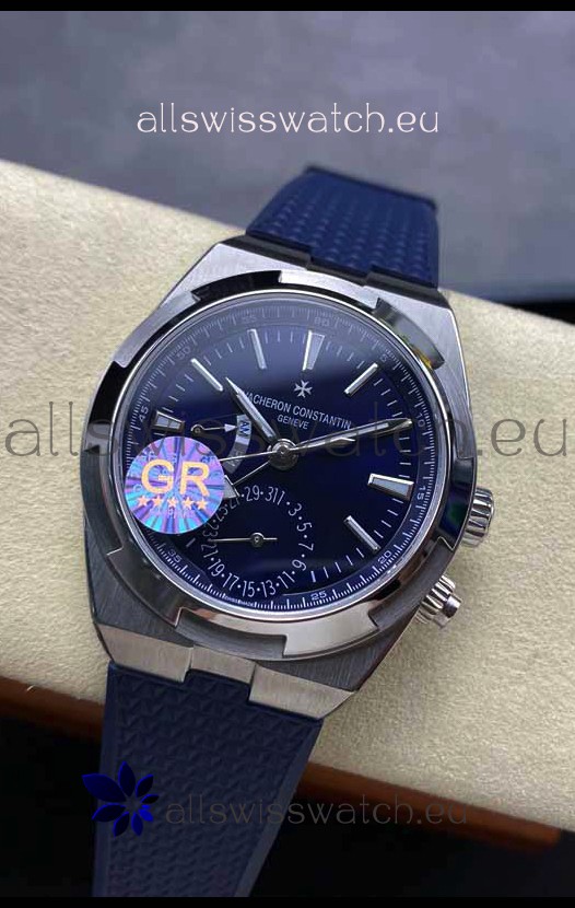 Vacheron Constantin Overseas Dual Time Stainless Steel 1:1 Mirror Swiss Replica Blue Dial