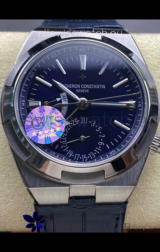 Vacheron Constantin Overseas Dual Time Stainless Steel 1:1 Mirror Swiss Replica Blue Dial