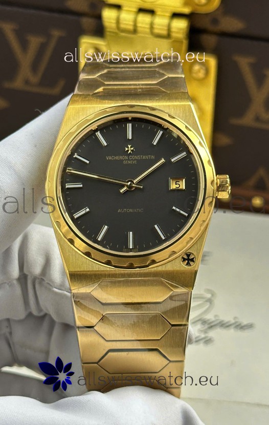 Vacheron Constantin Historiques 222 Super Clone 37MM Yellow Gold Watch in Grey Dial 