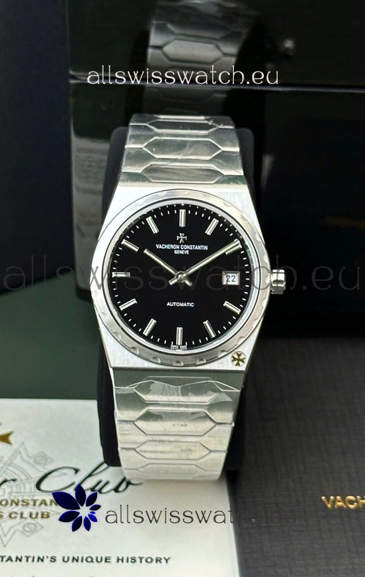 Vacheron Constantin Historiques 222 Super Clone 37MM Steel Casing Watch in Black Dial 