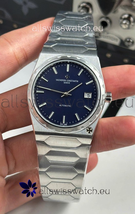 Vacheron Constantin Historiques 222 Super Clone 37MM Steel Casing Watch in Blue Dial 