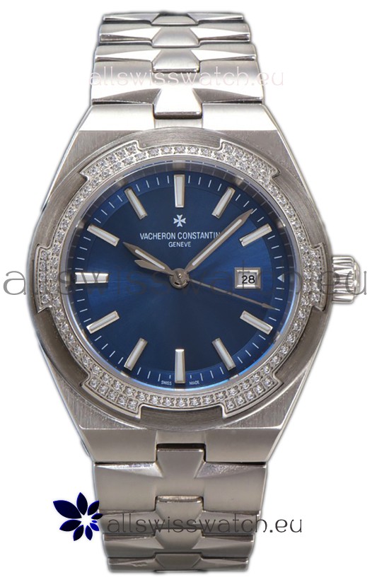 Vacheron Constantin Overseas Steel Casing Blue Dial 35MM Swiss Replica Watch 