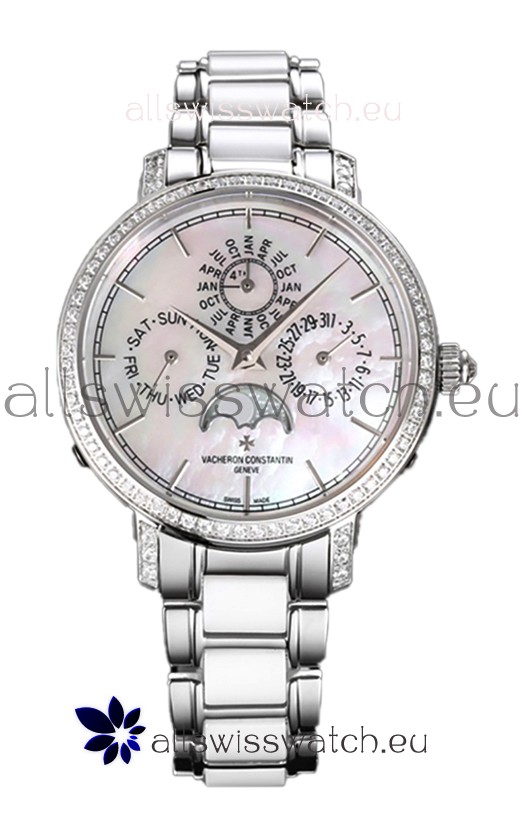 Vacheron Constantin Traditionelle Perpetual Calendar Ultra-Thin Steel Swiss Replica