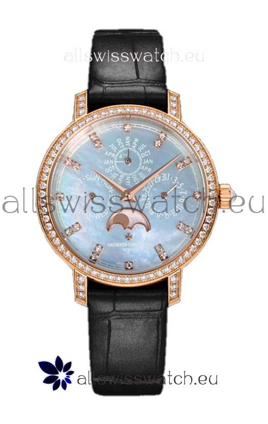 Vacheron Constantin Traditionelle Perpetual Calendar Ultra-Thin Rose Gold Swiss Replica 