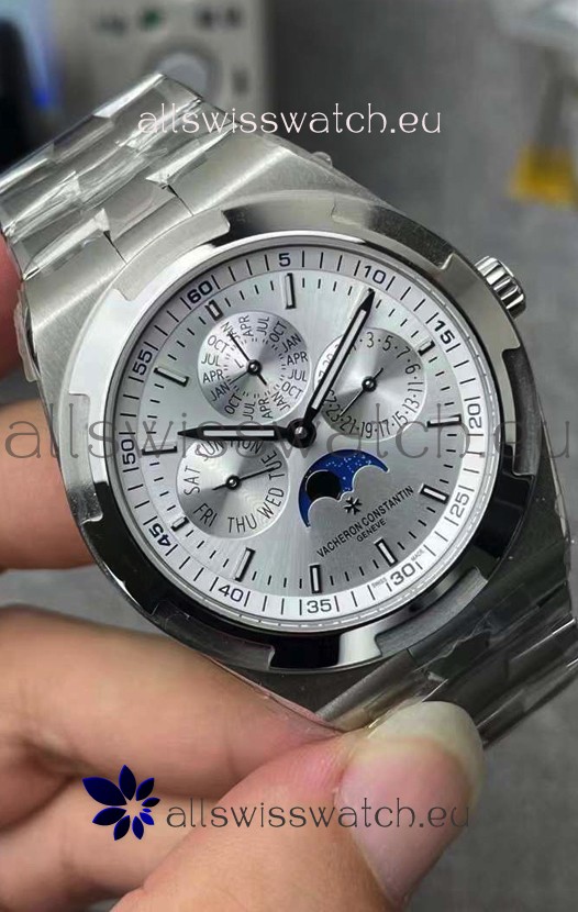 Vacheron Constantin Overseas Perpetual Calendar Ultra-Thin Steel Dial with Steel Strap