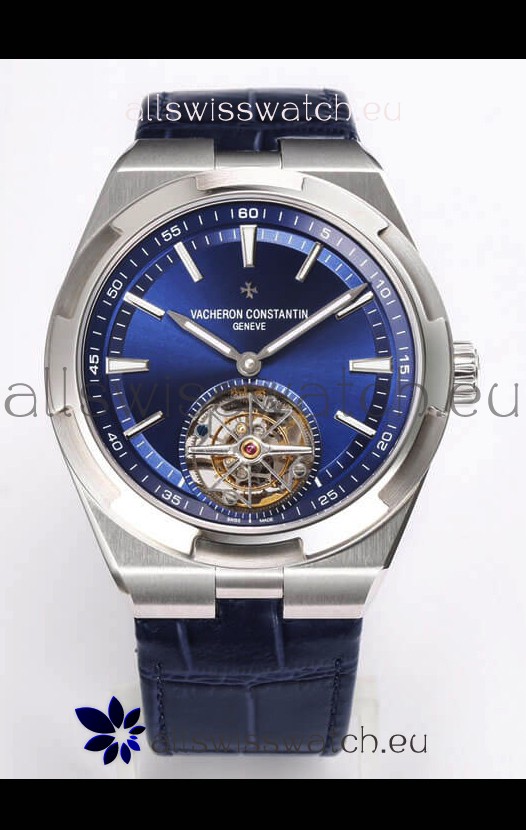 Vacheron Constantin Overseas Tourbillon Stainless Steel Leather Strap 1:1 Mirror Replica
