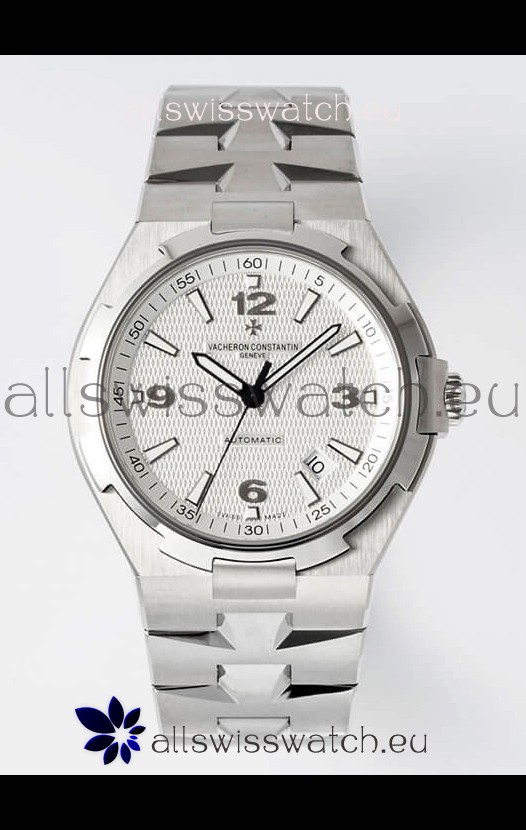 Vacheron Constantin Overseas 1:1 Mirror Swiss Replica Watch in White Dial - Steel Strap
