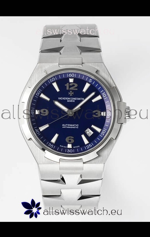 Vacheron Constantin Overseas 1:1 Mirror Swiss Replica Watch in Steel Blue Dial - Steel Strap