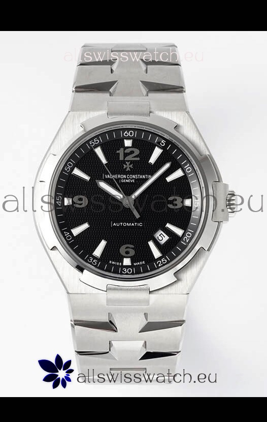 Vacheron Constantin Overseas 1:1 Mirror Swiss Replica Watch in Black Dial - Steel Strap