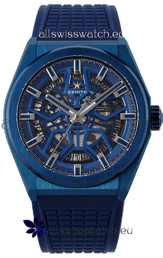 Zenith Defy Classic Skeleton 41MM Blue Ceramic Men's Swiss Replica Watch