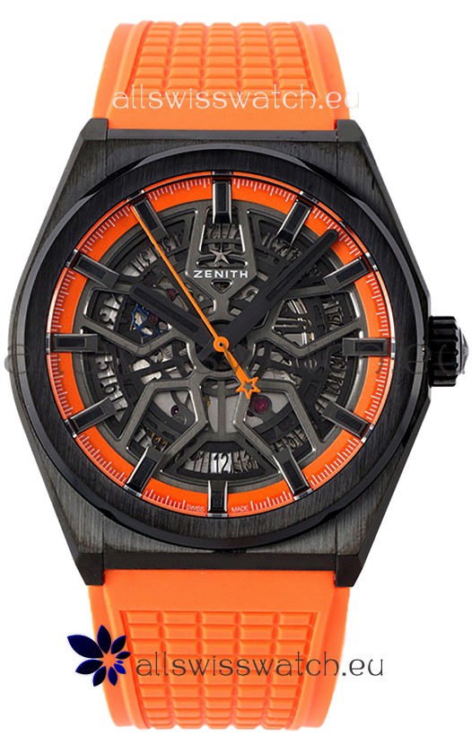 Zenith Defy Classic Skeleton 41MM Black Ceramic Men's Swiss Replica Watch