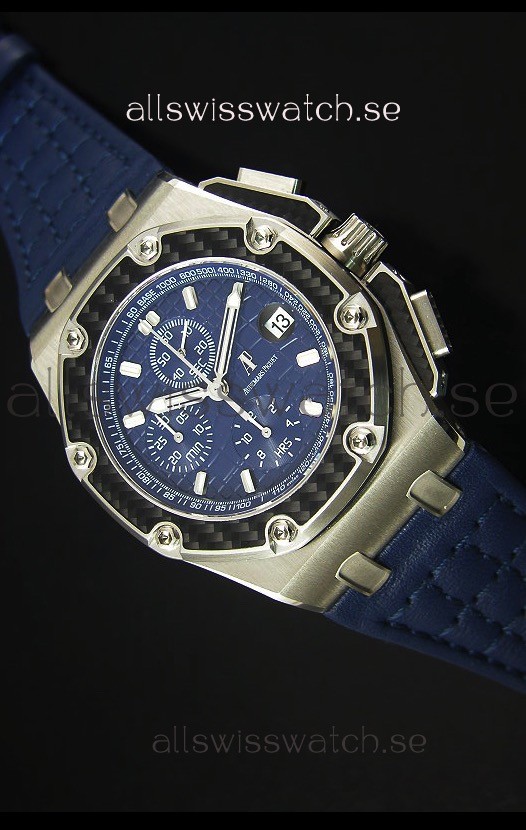 Audemars Piguet Royal Oak Offshore Juan Pablo Montoya Swiss Watch 3120 Movement Blue Dial - 1:1 Mirror