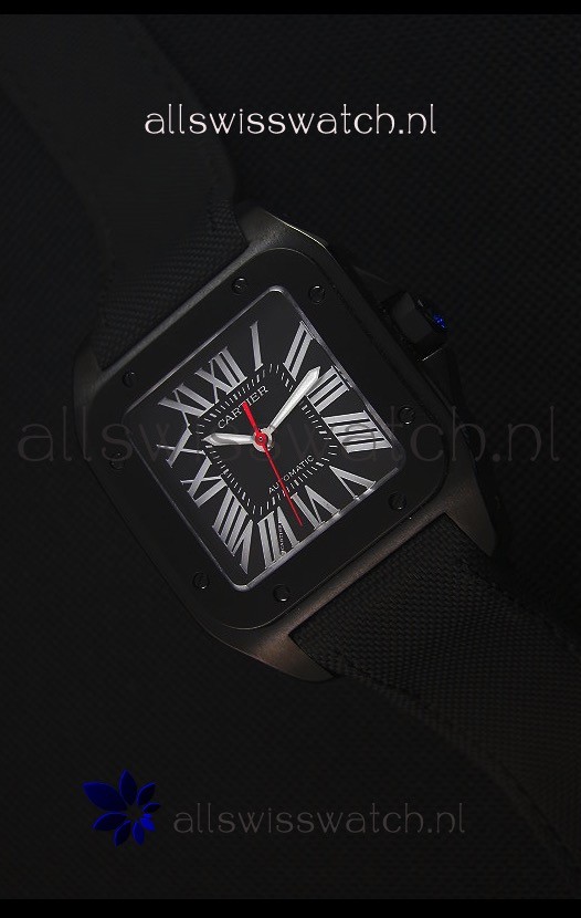 Cartier Santos DLC Swiss Replica Watch 38.5MM