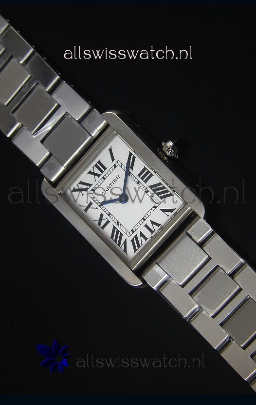 Cartier Tank Solo Swiss Quartz Watch in Steel Strap 28MM Wide 