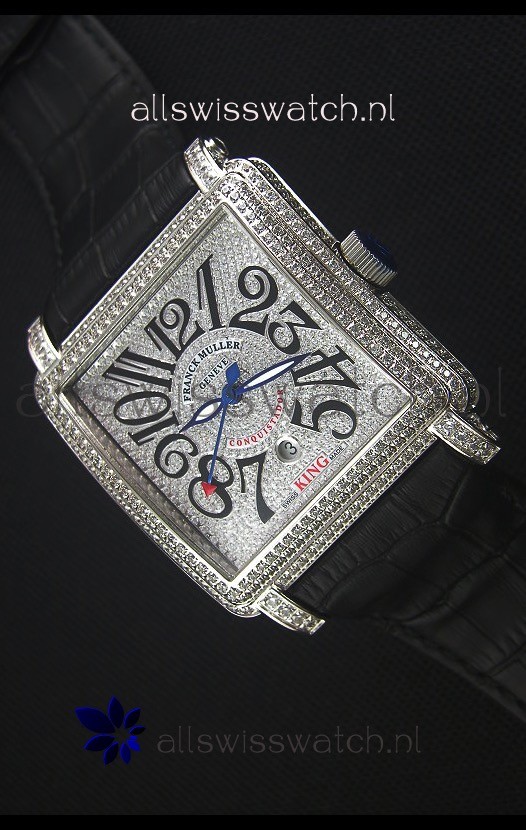 Franck Muller Conquistador King Automatic Swiss Replica Watch in Stainless Steel