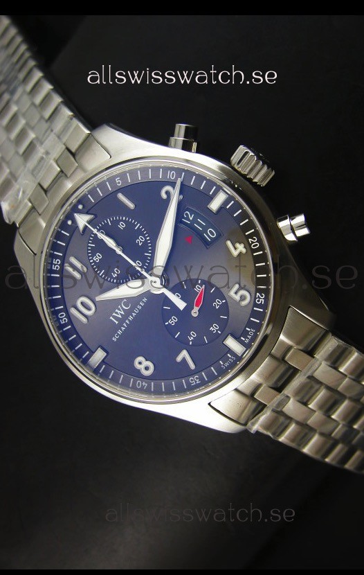 IWC IW387802 Pilot Chronograph 1:1 Mirror Replica with Steel Bracelet