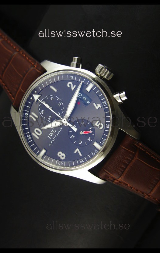 IWC IW387802 Pilot Chronograph 1:1 Mirror Replica with Leather Strap