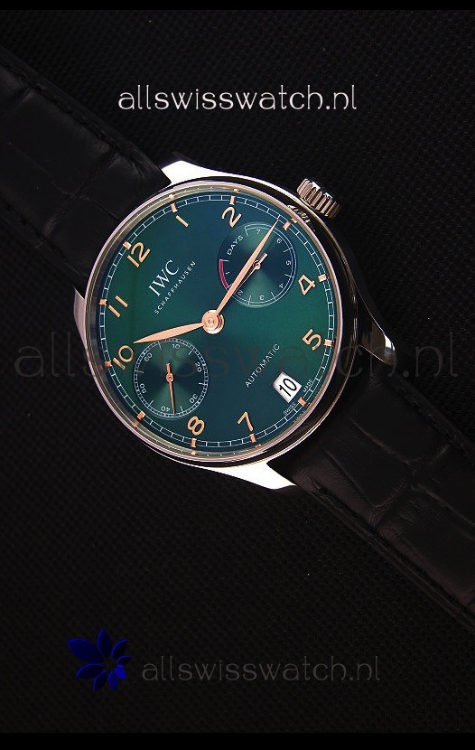 IWC Portugieser Swiss Updated Version - 1:1 Mirror Replica Watch Green Dial Steel Case Watch