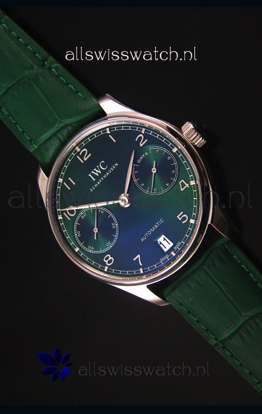 IWC Portugieser Swiss 1:1 Mirror Replica Watch Green Dial Steel Case Watch