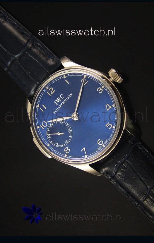IWC Portuguese Handwind Ref# IW5242 Swiss 1:1 Mirror Blue Dial Watch