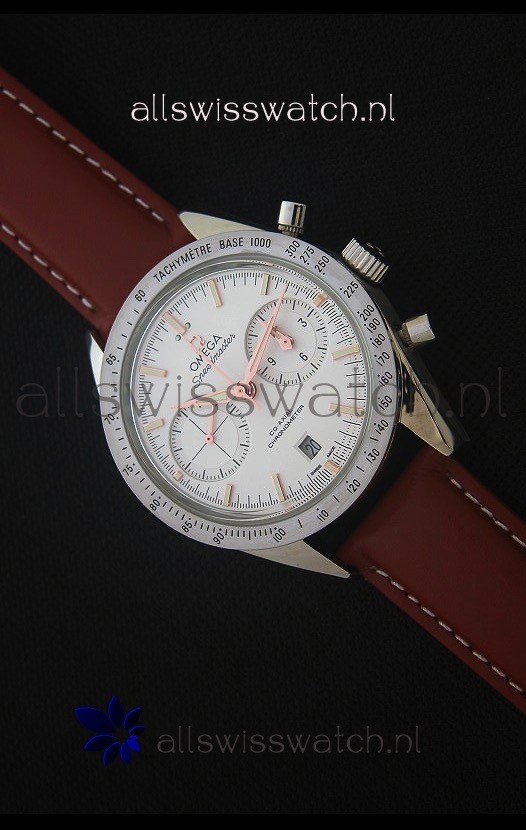 Omega Speedmaster 57 Co-Axial Chronograph Watch in Brown Leather Strap