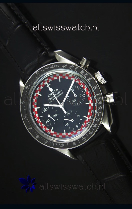 Omega Speedmaster Tintin Moon Swiss Replica Watch with Leather Strap