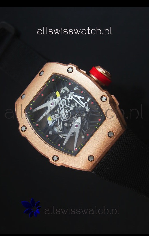 Richard Mille RM027 Tourbillon Rafael Nadal Edition Swiss Watch in Rose Gold Case