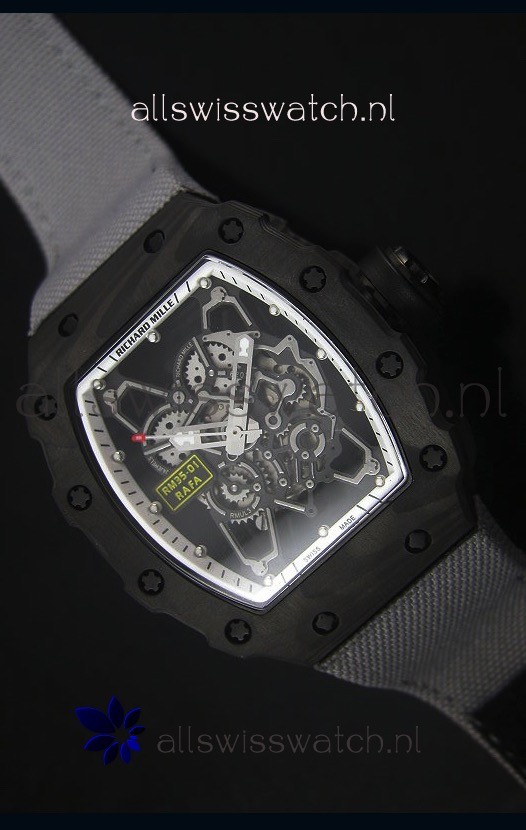 Richard Mille RM35-01 Rafael Nadal Edition Swiss Replica Watch Grey Nylon Strap
