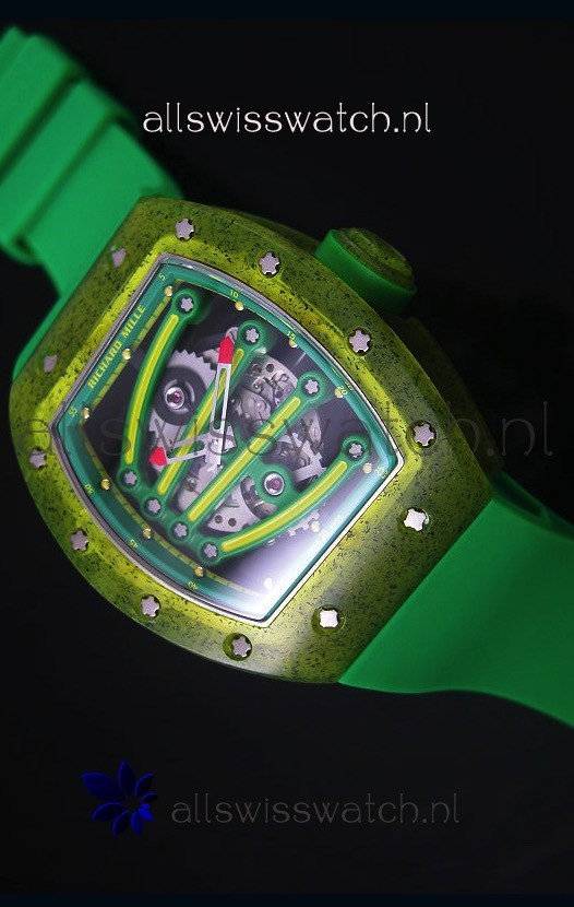 Richard Mille RM059 Yohan Blake Edition Swiss Replica Watch in Green Bezel