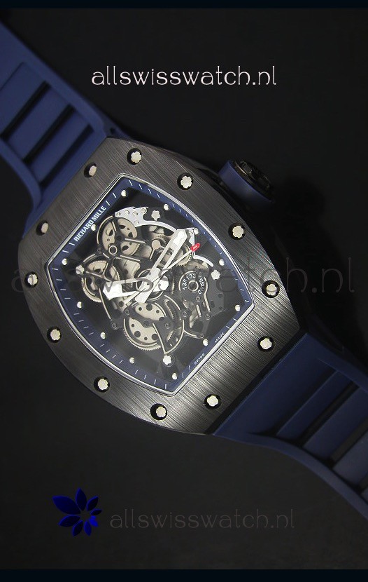 Richard Mille RM055 Ceramic Case Watch in Blue Inner Bezel