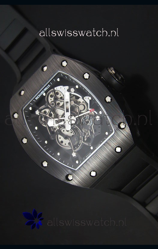 Richard Mille RM055 Ceramic Case Watch in Black Inner Bezel