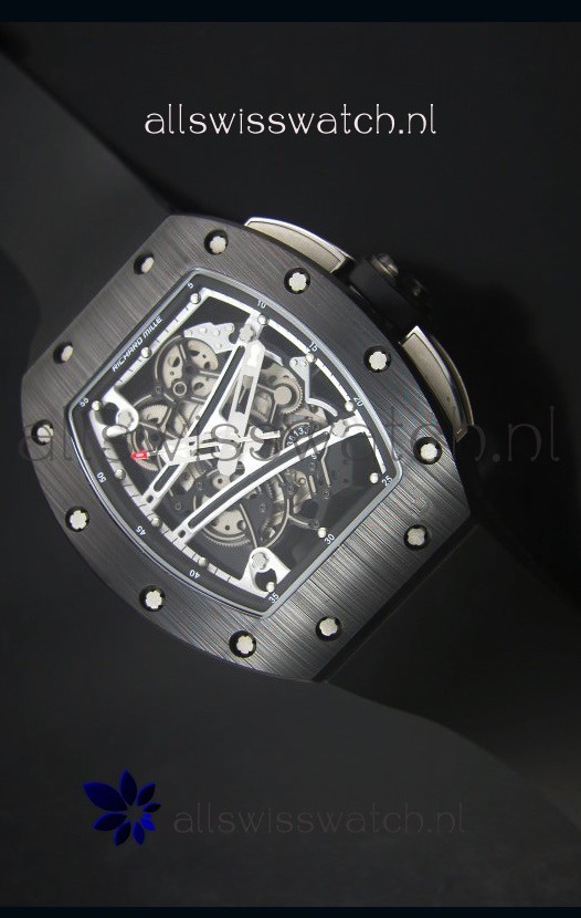 Richard Mille RM061 Ceramic Case Swiss Black and White Bezel Replica Watch