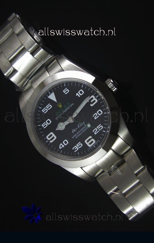 Rolex Oyster Perpetual 116900 AIR KING Swss Replica Watch in Black Dial 