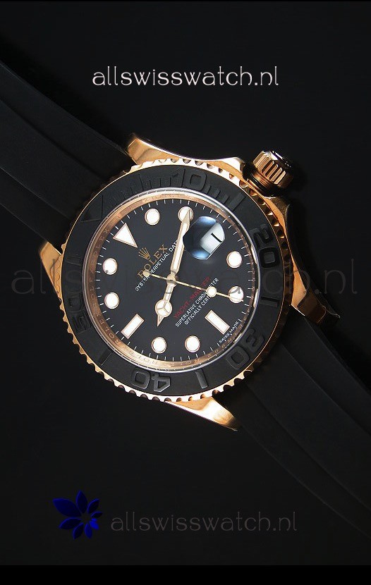 Rolex Yachtmaster 116655 Everose Gold Ceramic 1:1 Ultimate Mirror Replica Watch