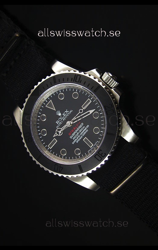 Rolex Submariner Stealth MK IV Stainless Steel Swiss Replica Watch Black Hour Markers