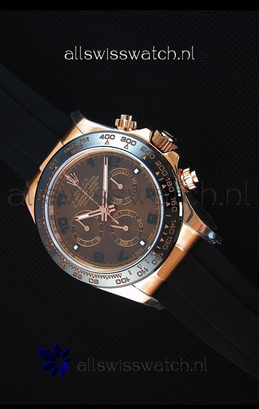 Rolex Daytona 116515 Everose 1:1 Mirror Replica Rose Gold Brown Dial Watch 