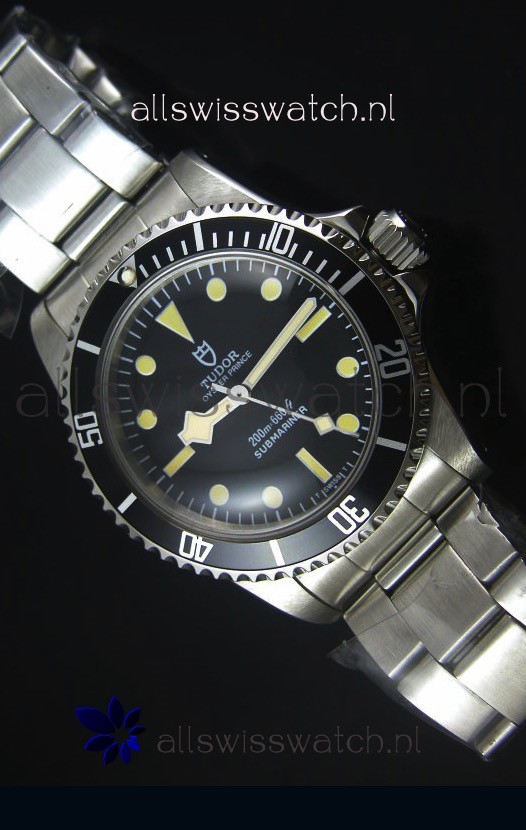 Tudor Oyster Prince Vintage 200M Black Dial Dot Markers Swiss 1:1 Mirror Replica Watch 