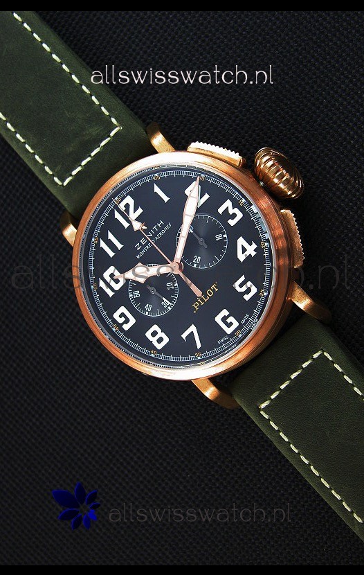 Zenith Pilot Type 20 Chronograph - Extra Special 45MM Swiss Replica Watch 