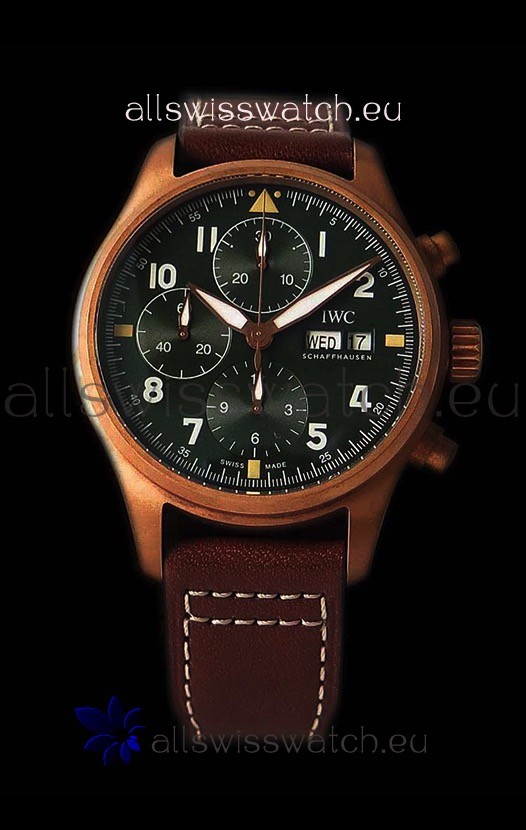 IWC Pilot's Chronograph Spitfire Broze Case - 1:1 Mirror Replica