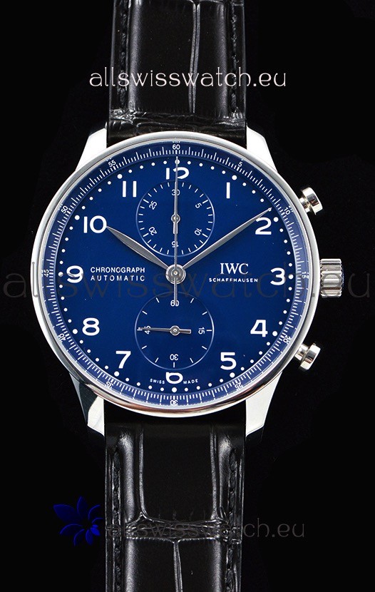 IWC Portuguese Chronograph Blue Dial 1:1 Mirror Swiss Watch 