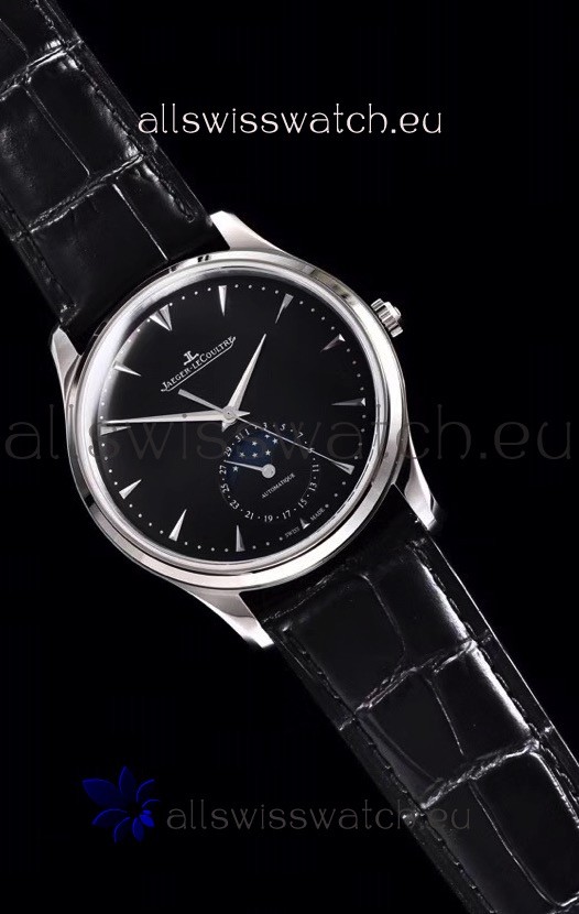 Jaeger LeCoultre Master Ultra Thin Moon Stainless Steel 1:1 Mirror Replica Watch 